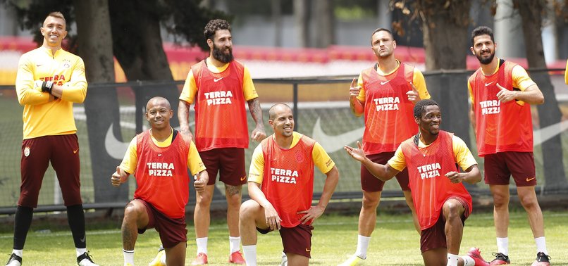 Galatasaray'da neşeli idman! İşte o kareler