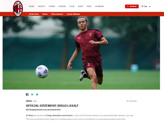 Son dakika transfer haberi: Beşiktaş'ın transfer listesinde bulunan Diego Laxalt resmen Dinamo Moskova'da! - 3