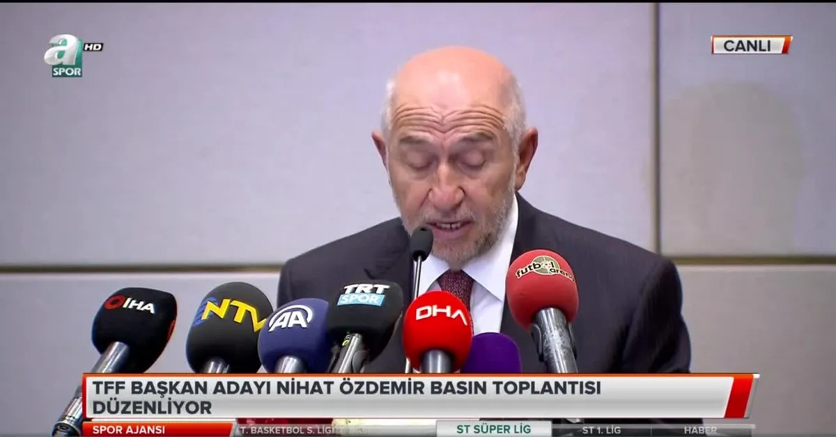 Nihat Özdemir: "TFF Başkanlığı'na adayım"