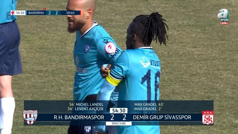 Bandırmaspor Sivasspor: 2-4 Maç sonucu