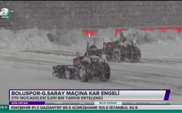 Boluspor - Galatasaray maçına kar engeli