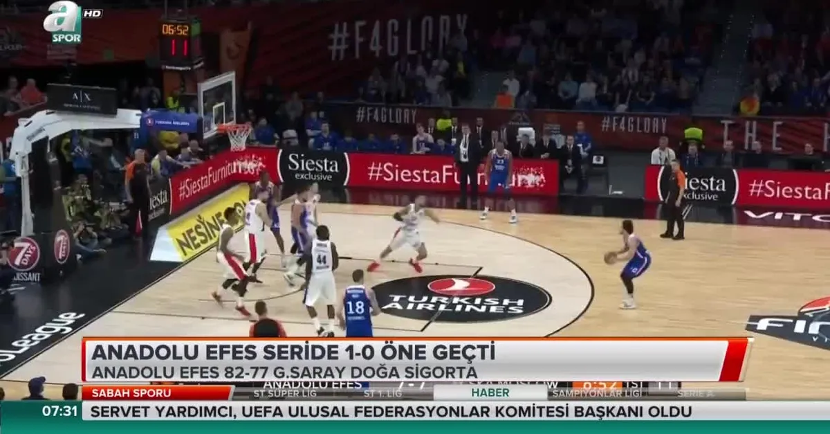 Anadolu Efes seride 1-0 öne geçti