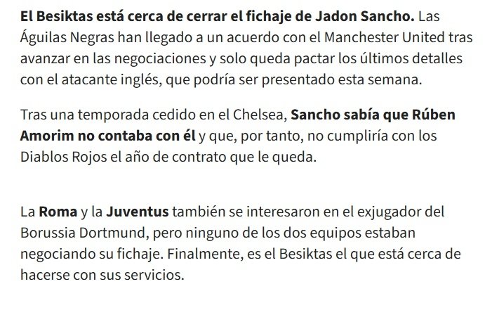 Jadon Sancho Beşiktaş'la Anlaştı