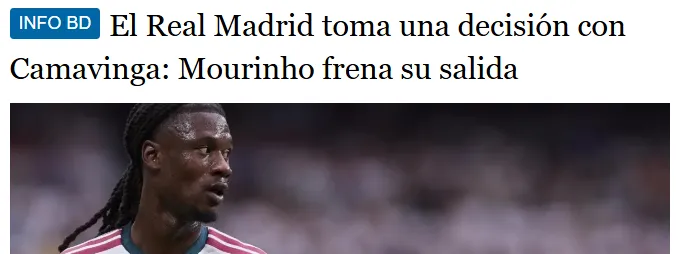 Jose Mourinho'dan Eduardo Camavinga kararı! - 1