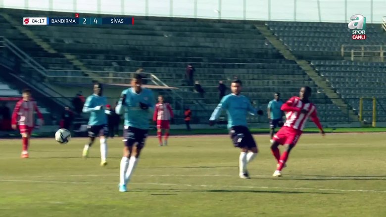 Bandırmaspor Sivasspor: 2-4 Maç sonucu