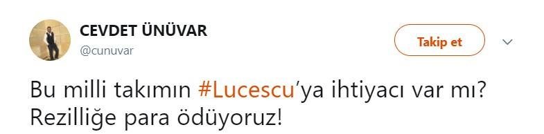 Lucescu’ya büyük tepki