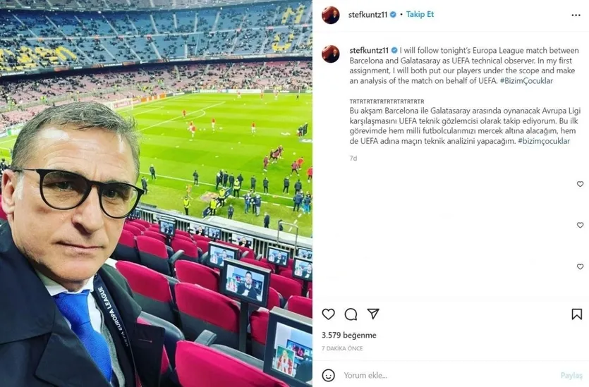 A Milli Takım Teknik Direktörü Stefan Kuntz Barcelona-Galatasaray maçını izledi! - 1