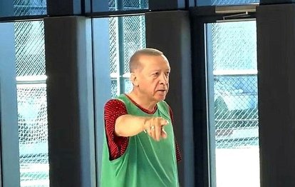Başkan Recep Tayyip Erdoğan’dan basketbol şov!