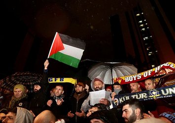 Taraftar gruplarından Filistin'e destek!