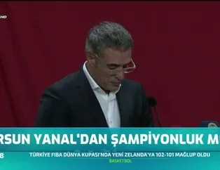 Ersun Yanal'dan şampiyonluk mesajı