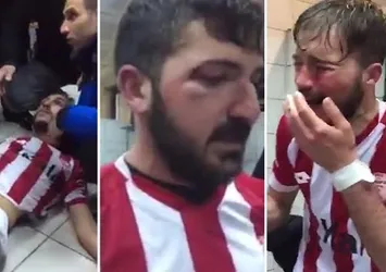 Maç biter bitmez futbolculara saldırdılar!