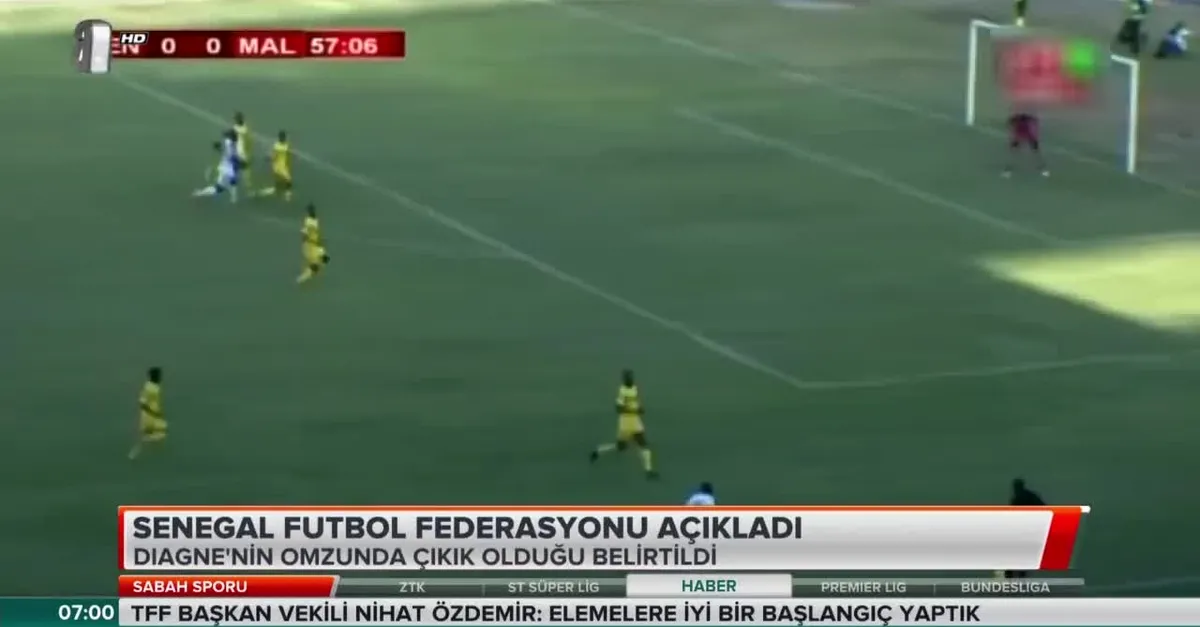 Diagne'nin omzunda çıkık tespit edildi