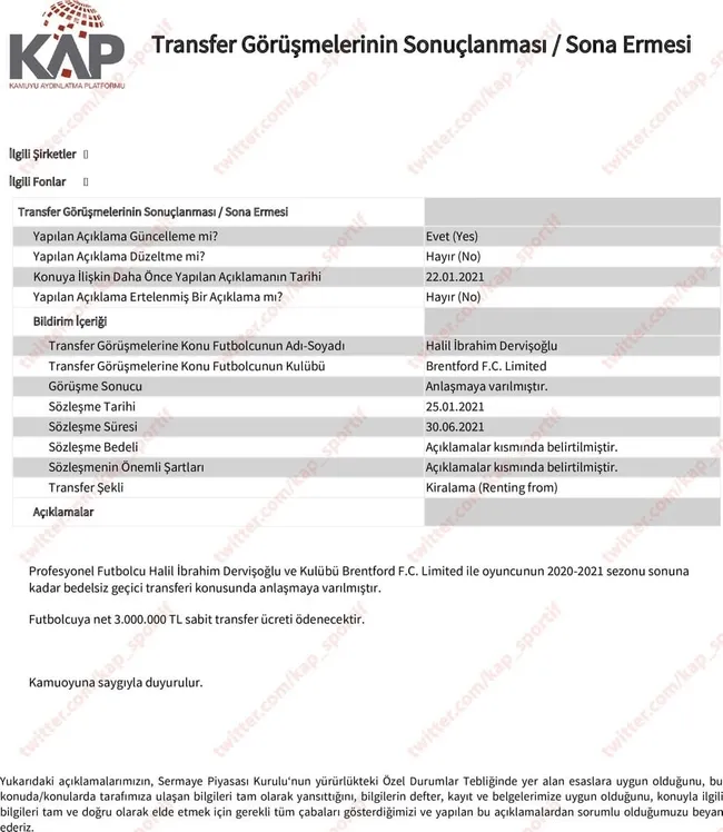 Son dakika: Galatasaray'da yeni transfer Halil Dervişoğlu KAP'a bildirildi! - 2