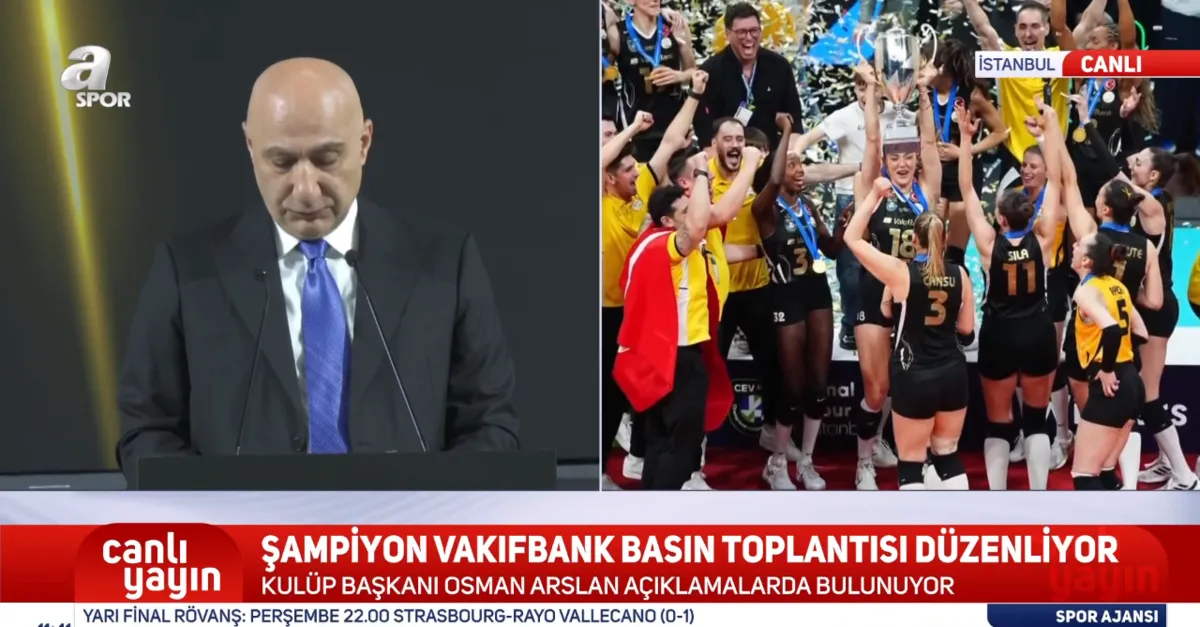 VakıfBank Spor Kulübü Başkanı Osman Arslan'dan Başkan Recep Tayyip Erdoğan'a teşekkür