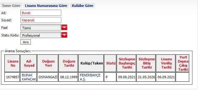 Son dakika transfer haberleri: Fenerbahçe Burak Kapacak'ın lisansını çıkarttı! | FB haberleri - 1