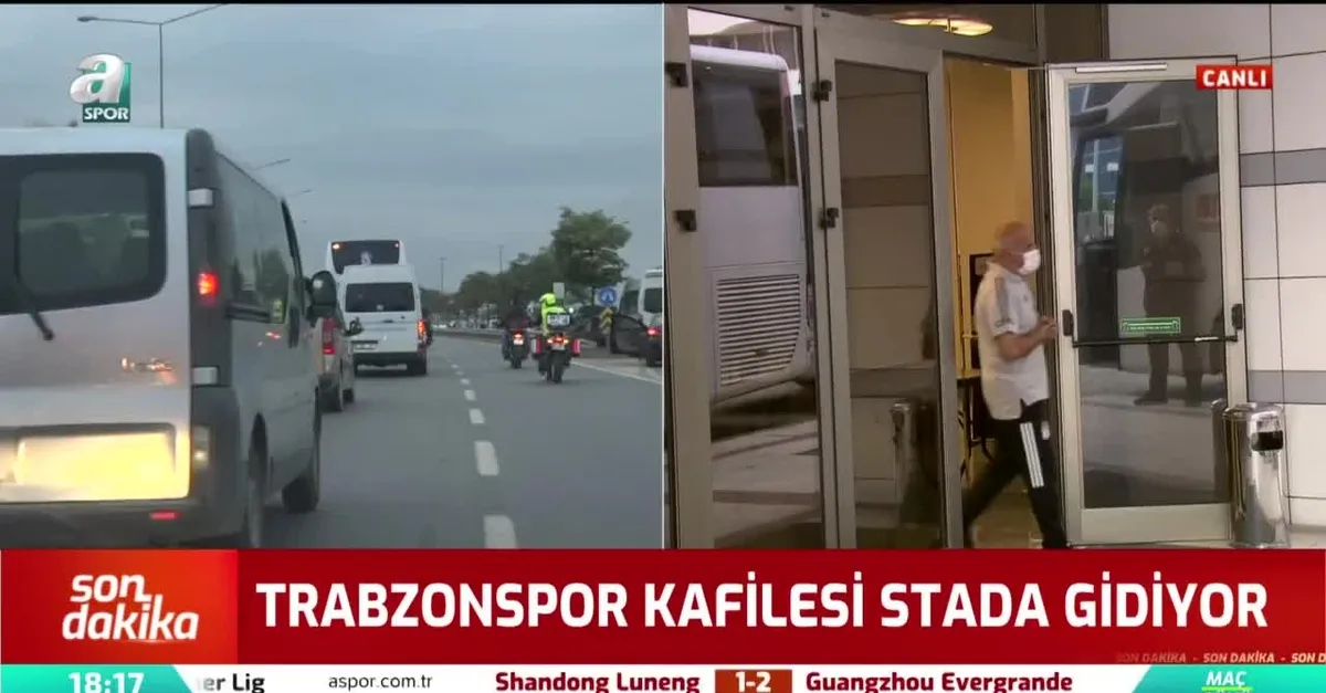 Trabzonspor kafilesi stada hareket etti