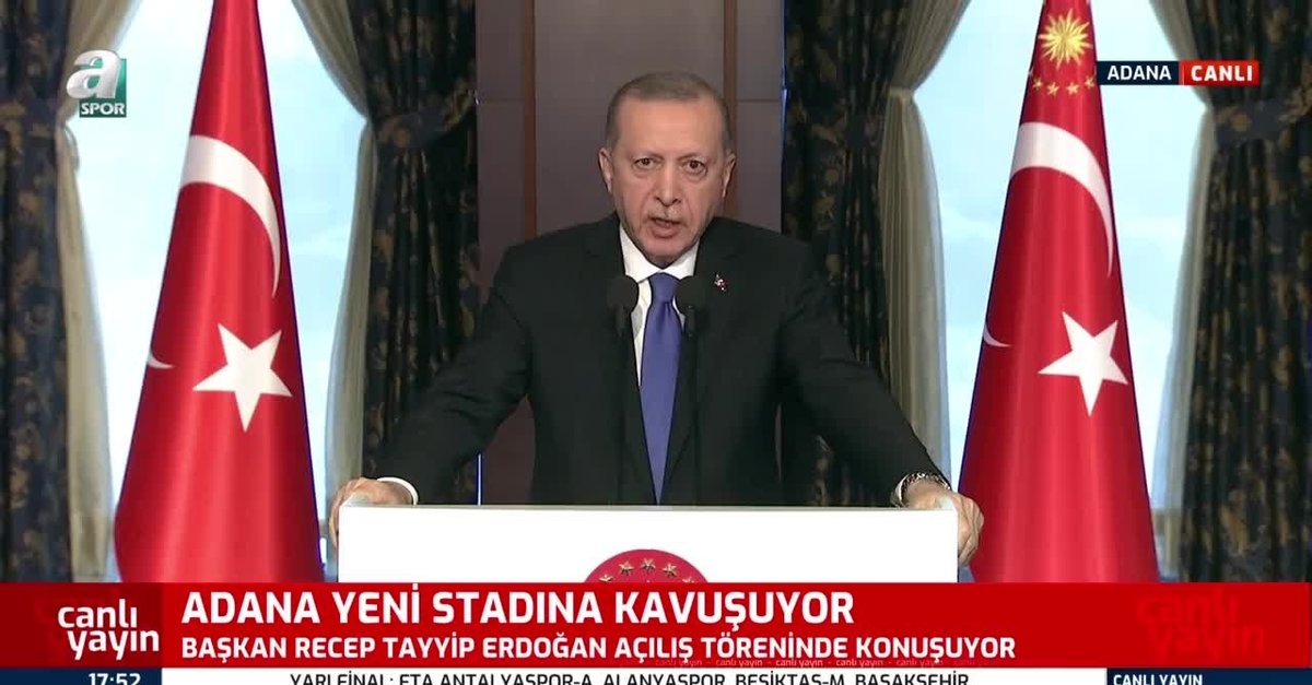Adana'da yeni stadyum açıldı! Başkan Erdoğan bu sözlerle açıkladı...