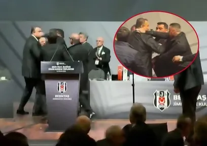 Beşiktaş Divan Kurulu Toplantısı'nda yumruklu kavga!