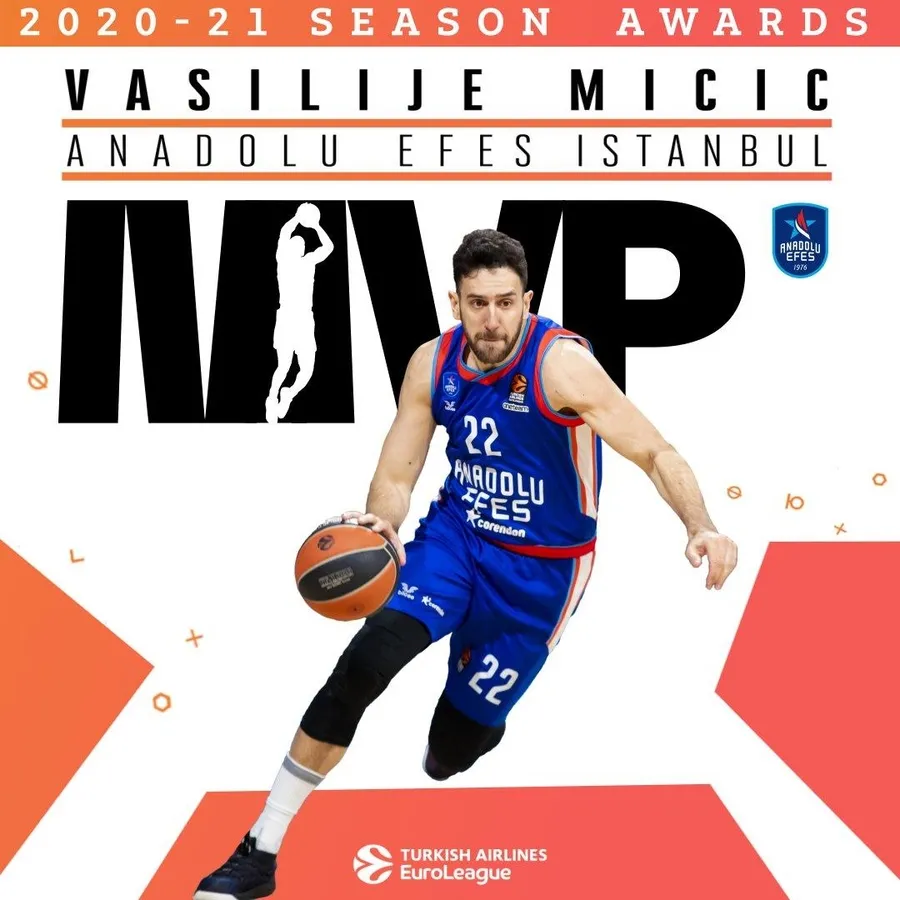 Son dakika spor haberleri: Anadolu Efes'in yıldızı Vasilije Micic EuroLeague'de MVP oldu! - 1