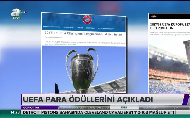 UEFA'dan Türk kulüplerine servet!
