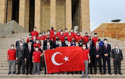 Son dakika spor haberi: Euroleague ve Süper Lig şampiyonu Anadolu Efes Anıtkabir’i ziyaret etti!