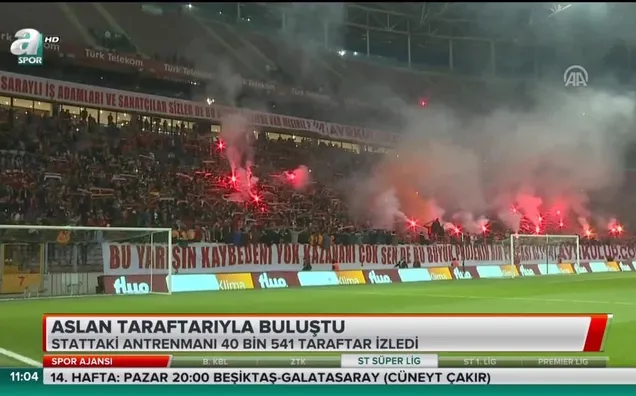 Aslan taraftarıyla buluştu