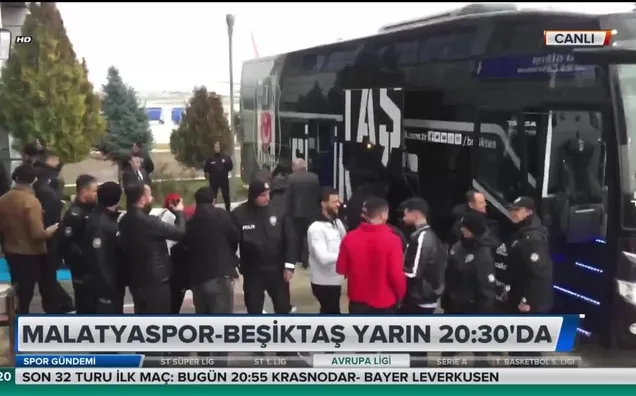 Beşiktaş kafilesi Malatya'ya geldi
