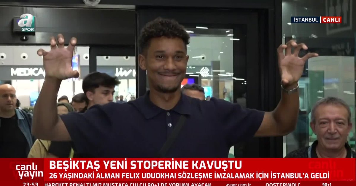 Beşiktaş'ın yeni transferi Uduokhai, İstanbul'da!