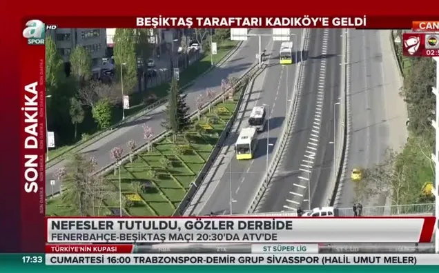 Beşiktaş taraftarı Kadıköy'e geldi