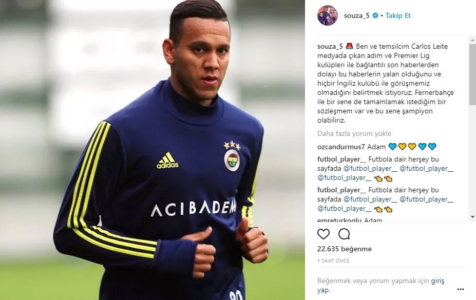 Josef de Souza'dan transfer iddialarına yanıt - 1