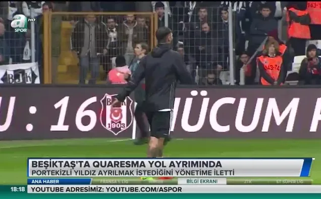 Beşiktaş'ta Quaresma yol ayrımında