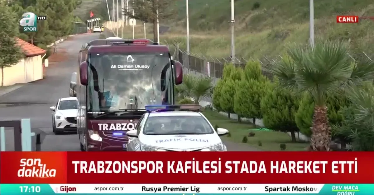Trabzonspor kafilesi stada hareket etti