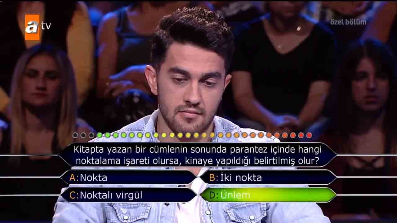 Kim Milyoner Olmak İster 12 Ocak özel bölümü soru ve cevapları