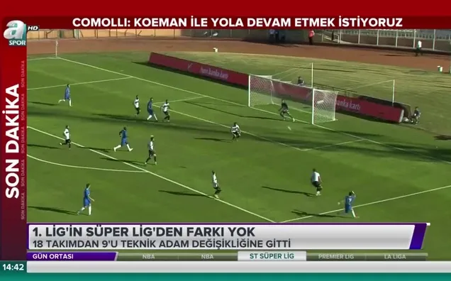 1. Lig'in Süper Lig'den farkı yok