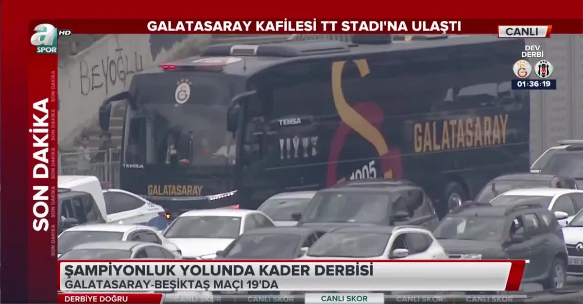 Galatasaray kafilesi stada ulaştı
