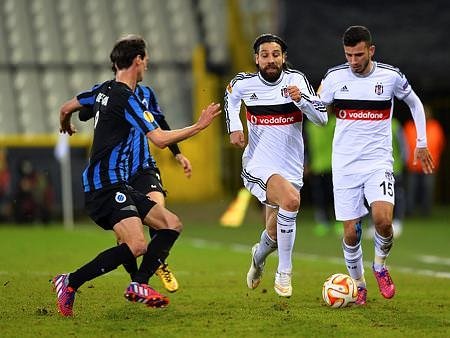 C.Brugge-Beşiktaş maçından kareler