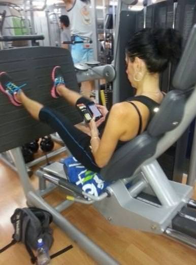 Spor salonlarından tuhaf görüntüler