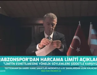 Trabzonspor'dan harcama limiti açıklaması