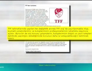 TFF'den limit açıklaması