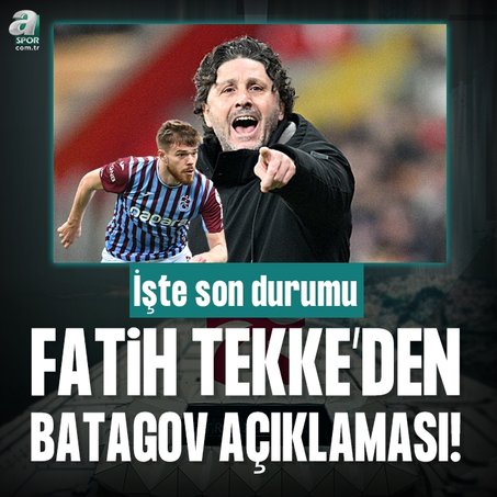 Fatih Tekke’den Arseniy Batagov açıklaması!