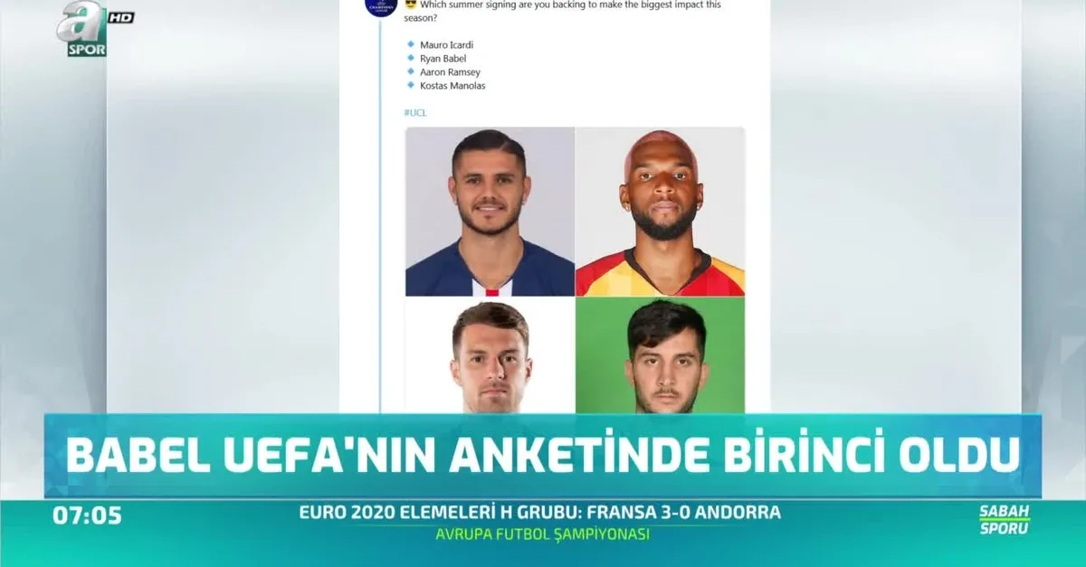 Babel Uefa'nın anketinde birinci oldu