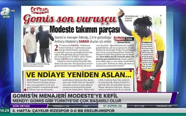 Gomis'in menajeri Modeste'ye kefil