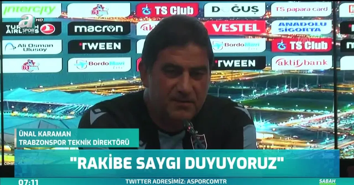 Ünal Karaman: "Rakibe saygı duyuyoruz"