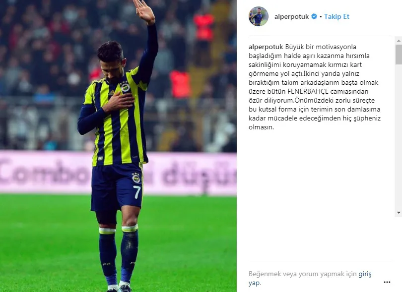 Alper Potuk, taraftarlardan özür diledi - 1