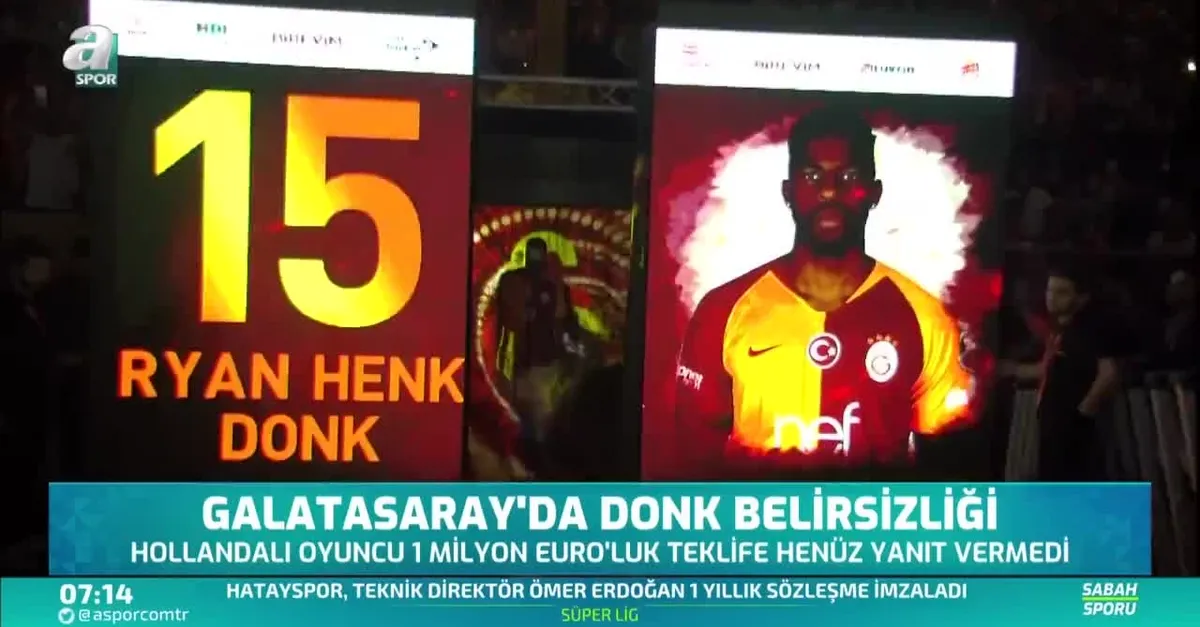 Galatasaray'da Ryan Donk belirsizliği