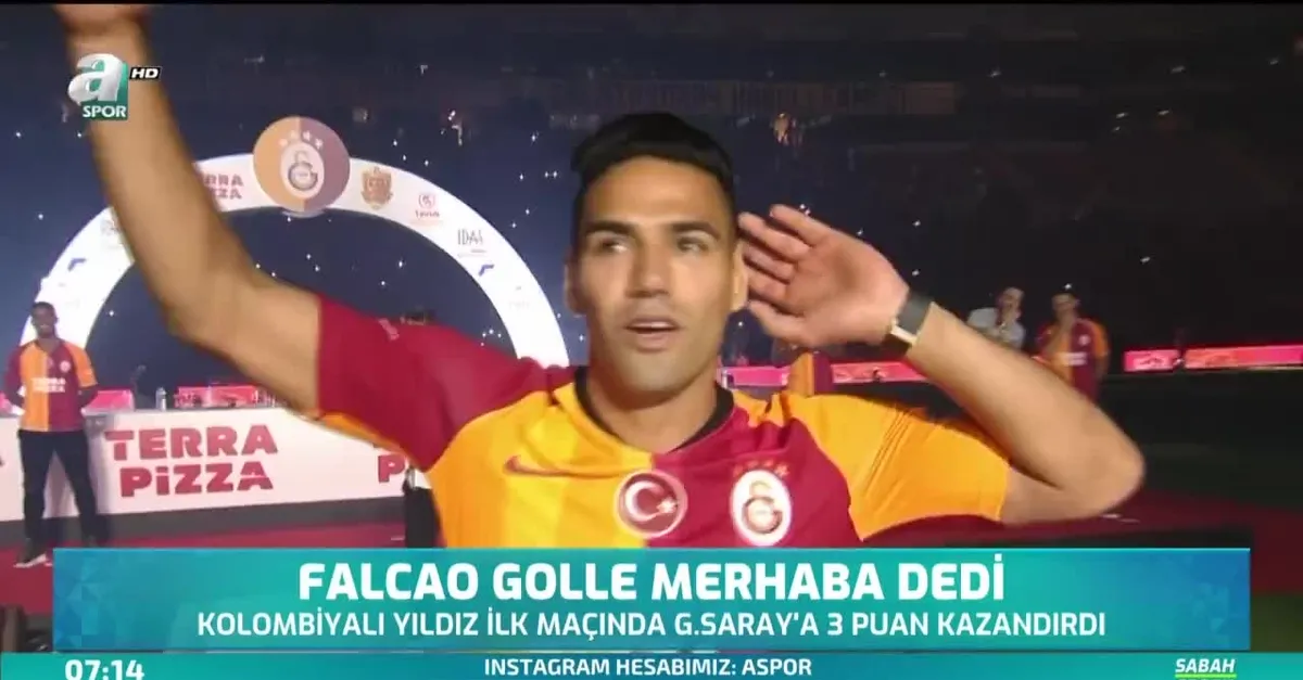 Falcao golle merhaba dedi