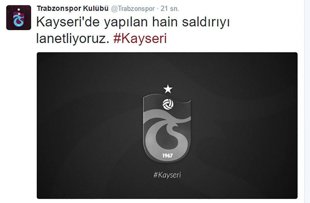 Kayseri’deki patlamaya spor dünyası böyle tepki gösterdi