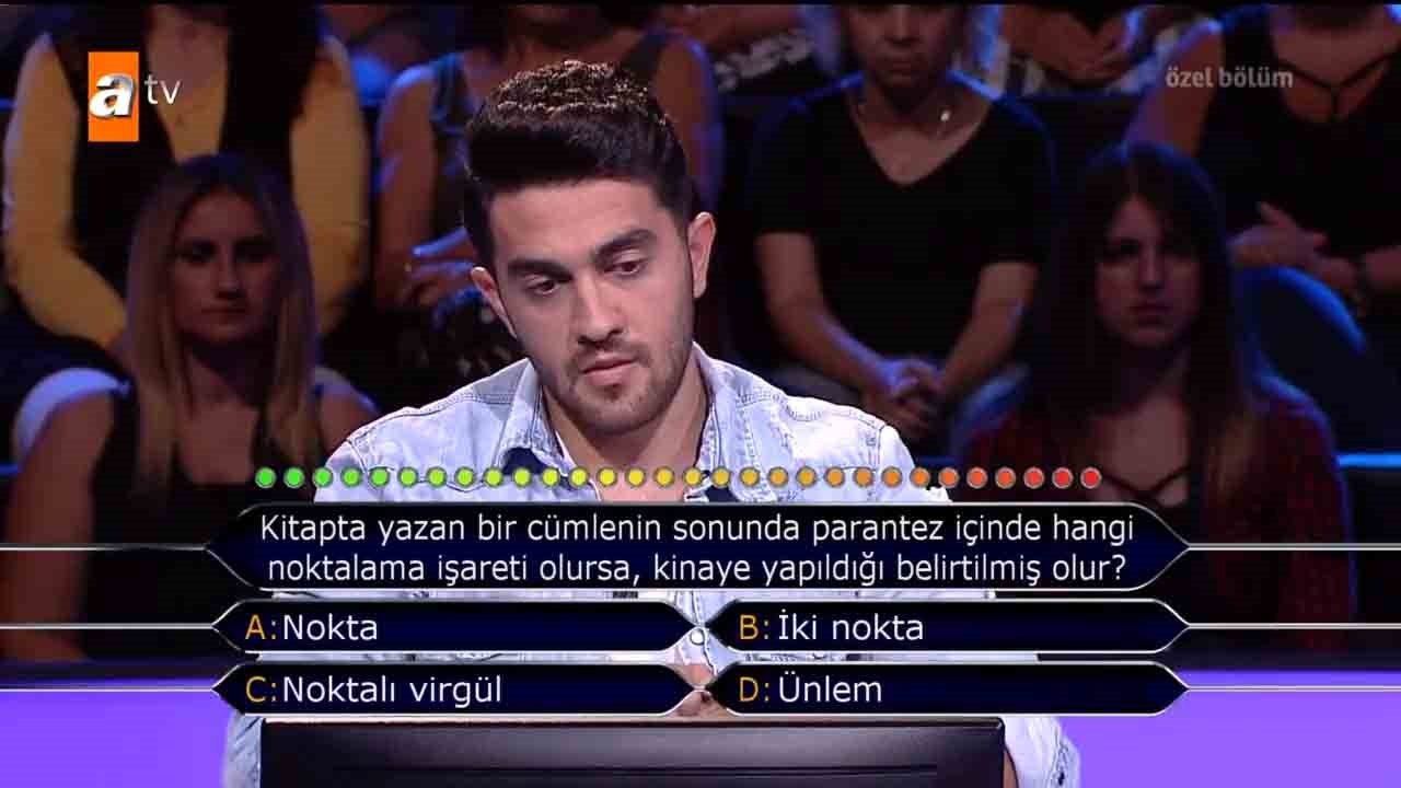 Kim Milyoner Olmak İster 12 Ocak özel bölümü soru ve cevapları