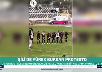 Şili ekibinden Filistin'e duygulandıran destek!