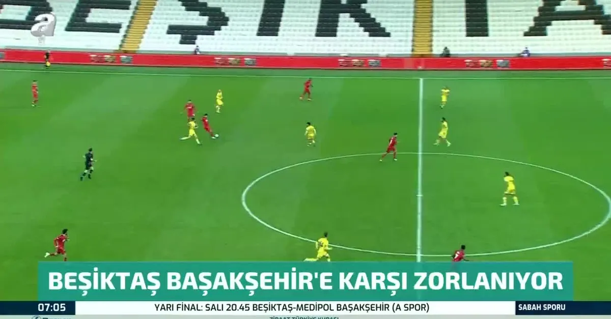 Beşiktaş Başakşehir'e karşı zorlanıyor